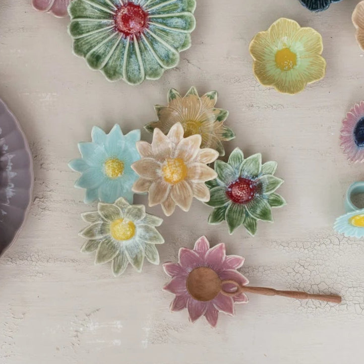 Stoneware Flower Shaped Dish