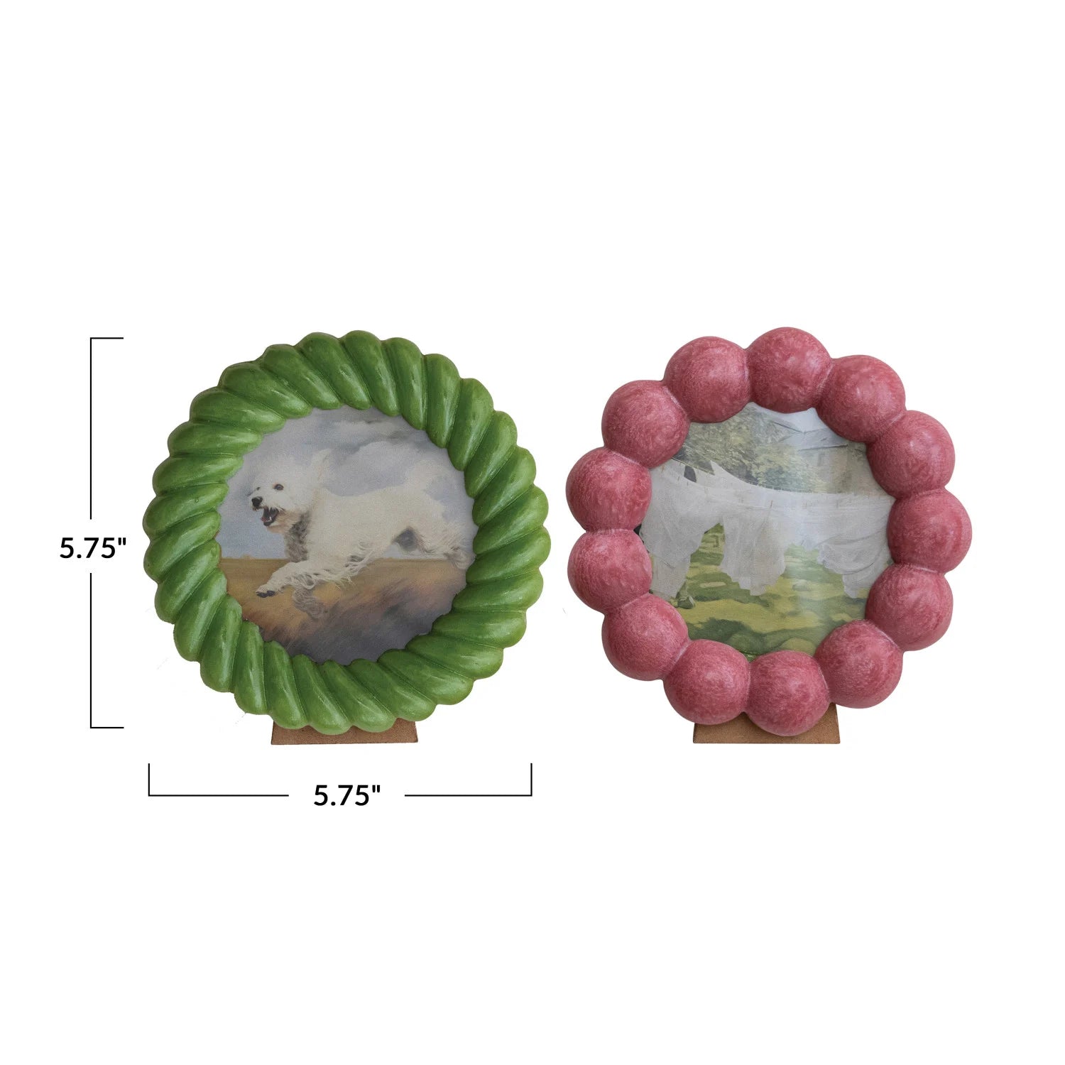 Resin 4" x 4" Round Picture Frame