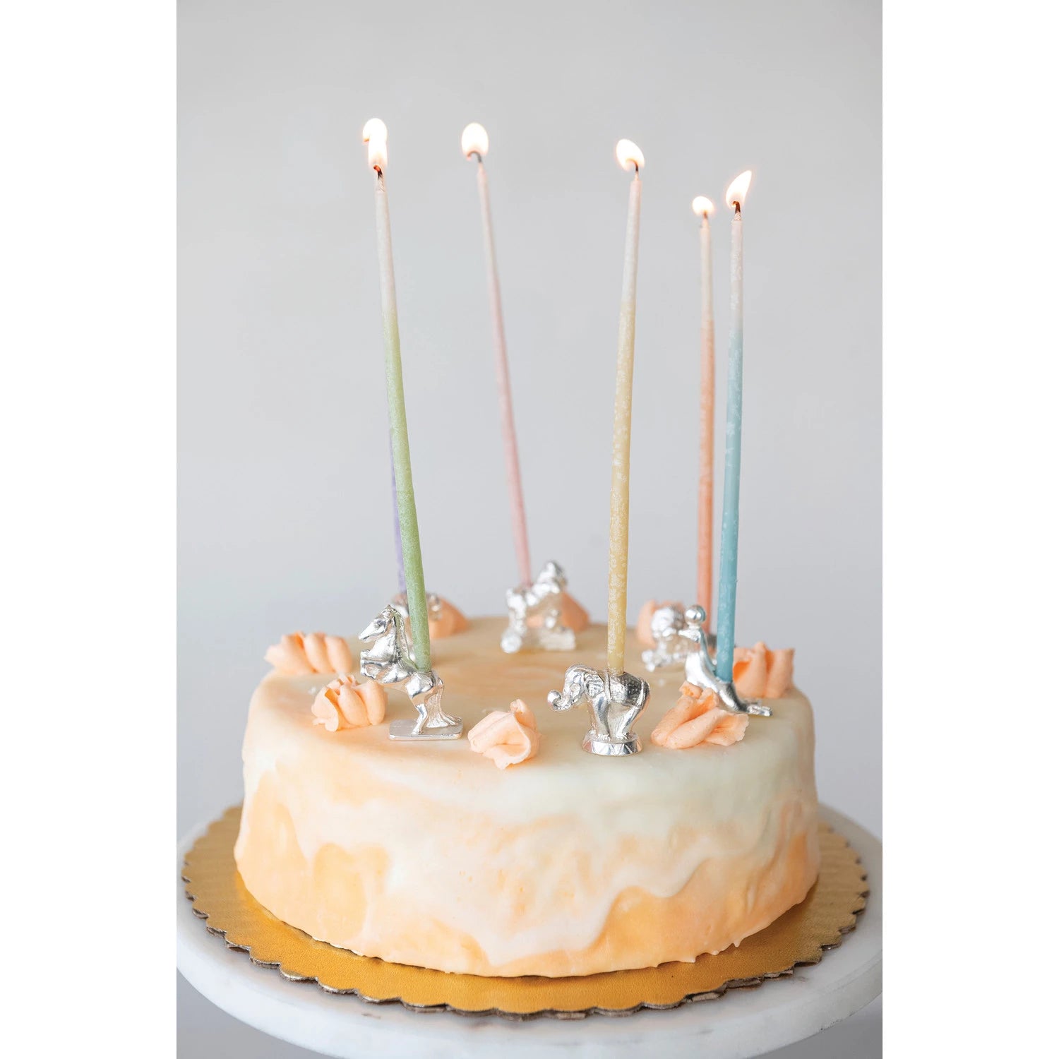 Zinc Alloy Circus Animal Birthday Cake Candle Holders