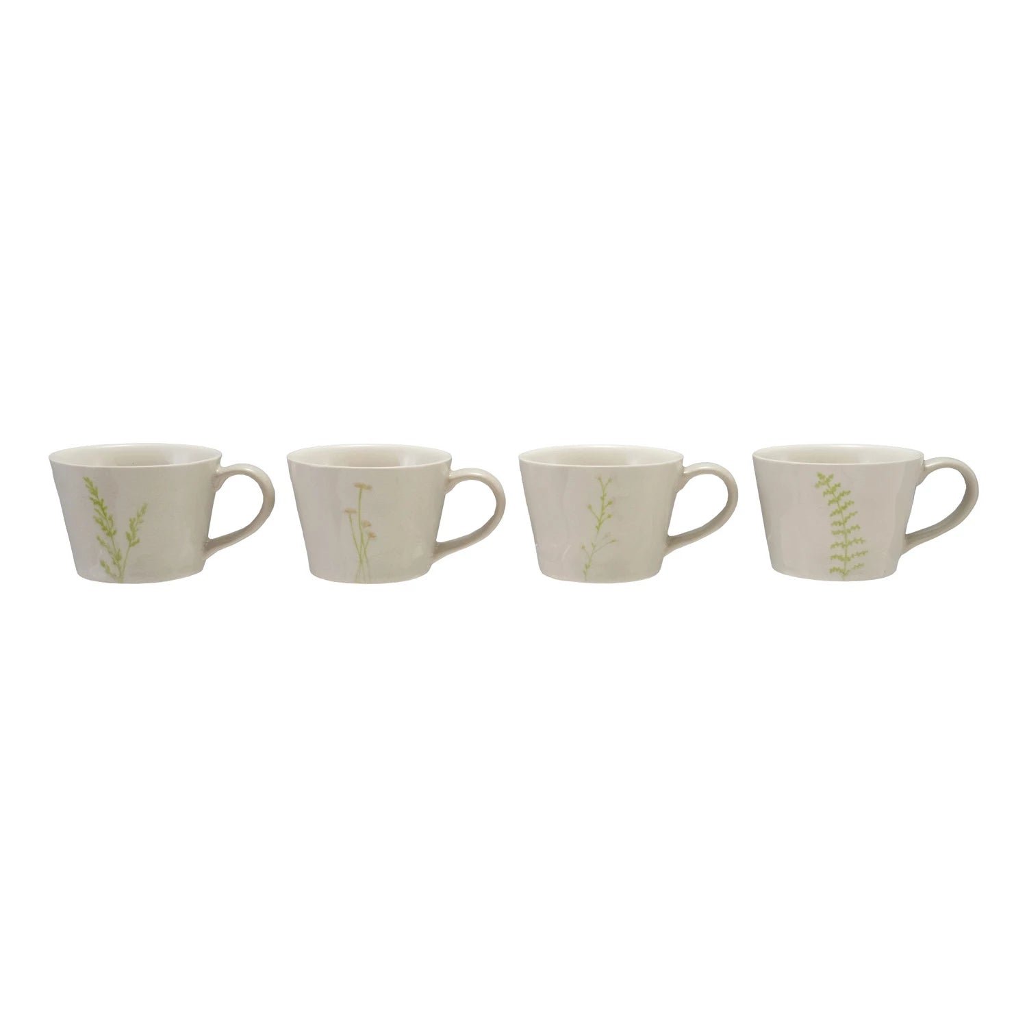 Debossed Stoneware Mug with Botanicals