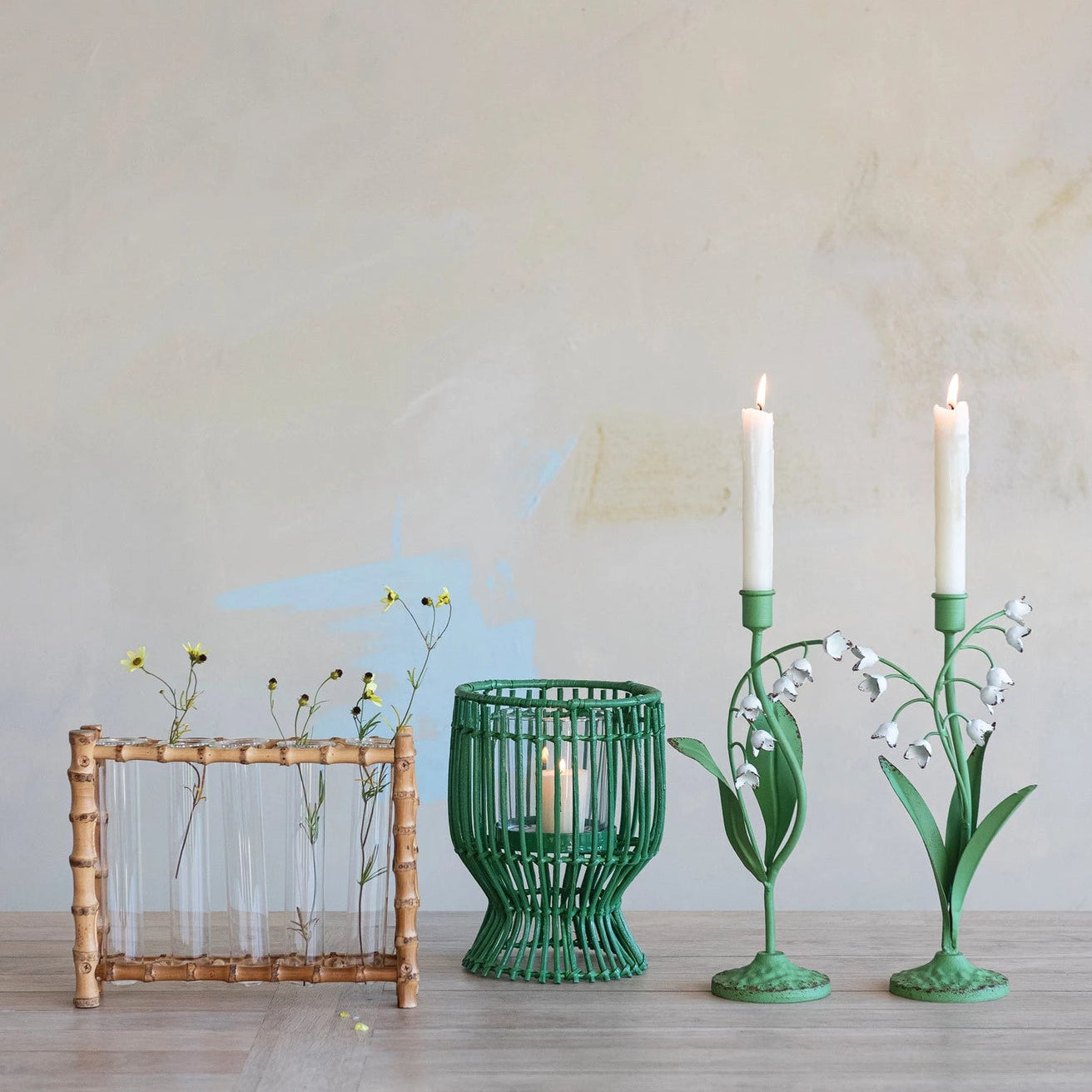 Toleware Lily of the Valley Taper Holder