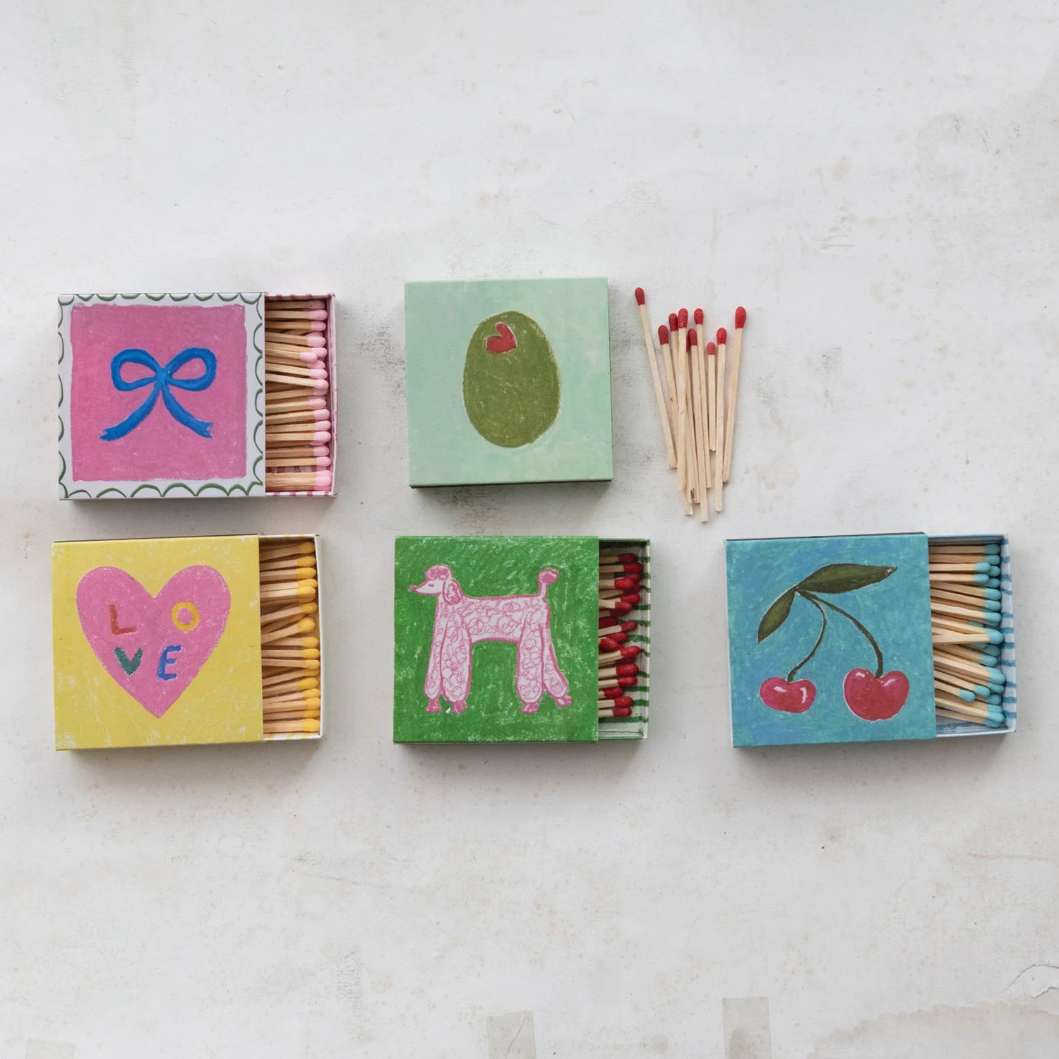 Safety Matches in Embossed Matchbox with Assorted Image