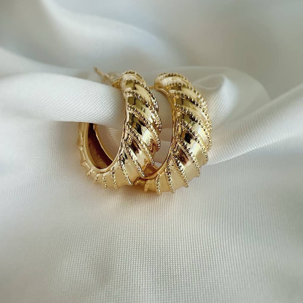 Ryan Croissant Hoops Earrings