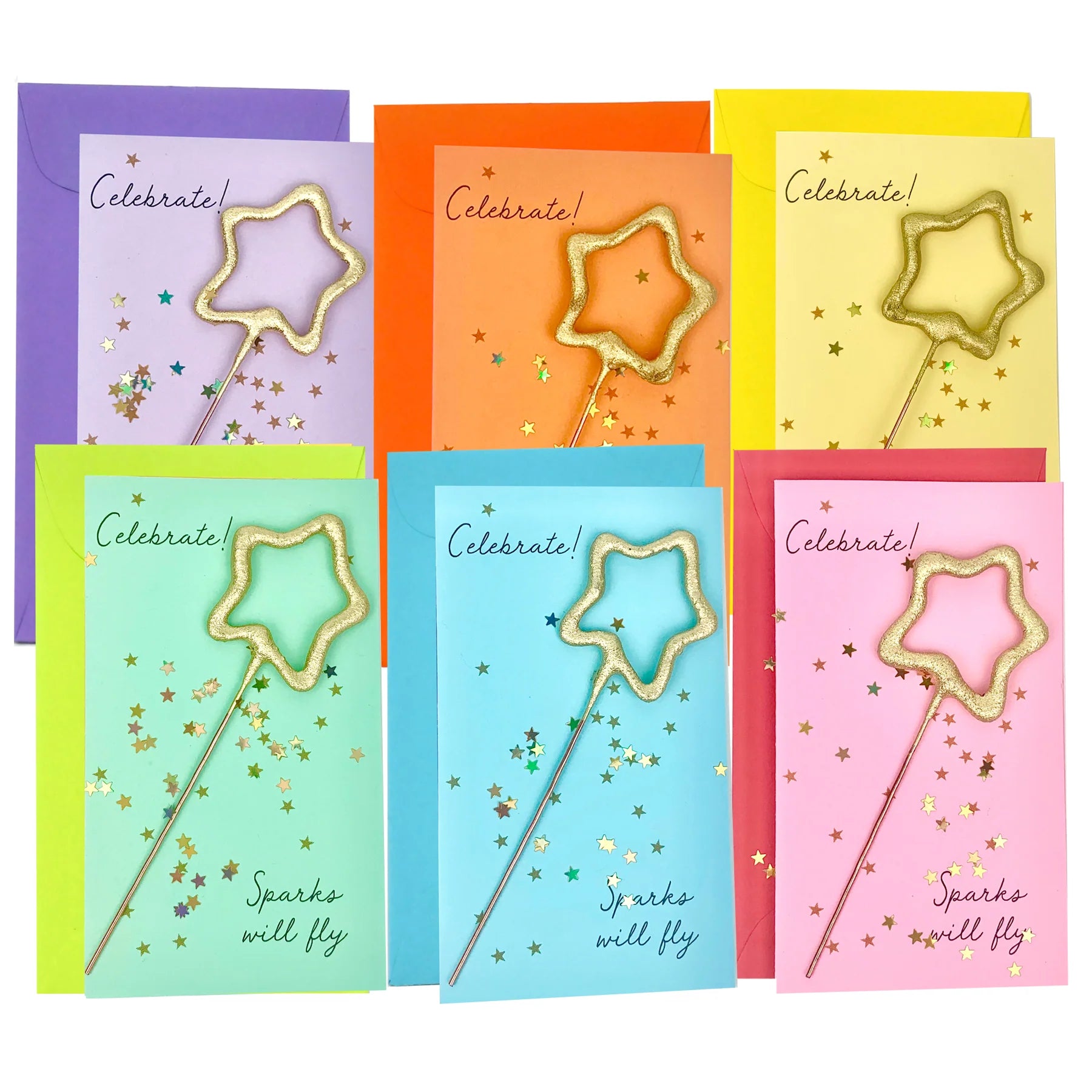 Confetti Sparkler Cards - Celebrate