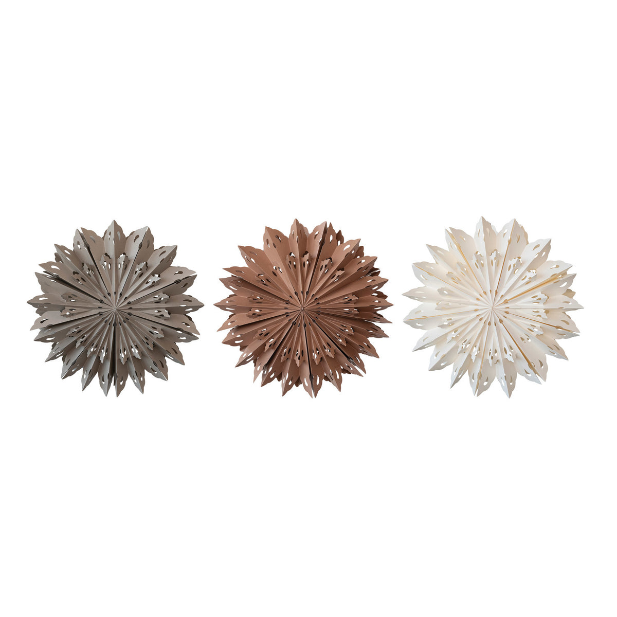 Recycled Paper Folding Snowflake Ornament w/ LED Light String