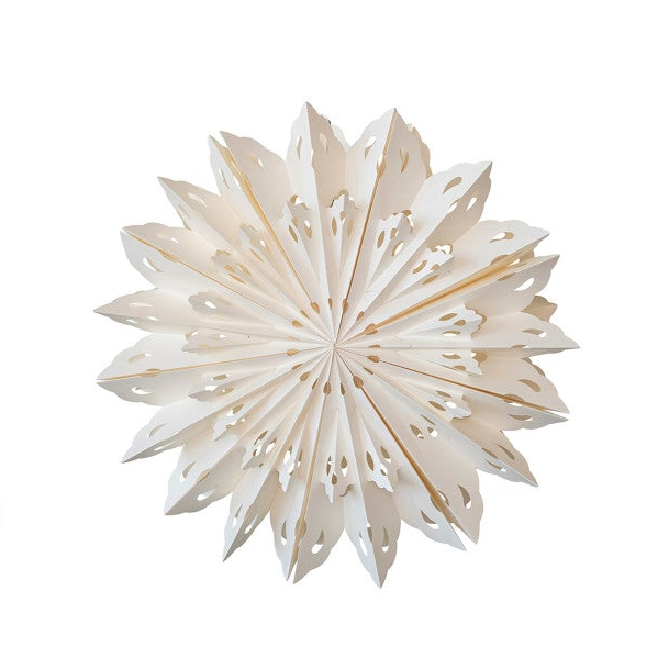 Recycled Paper Folding Snowflake Ornament w/ LED Light String