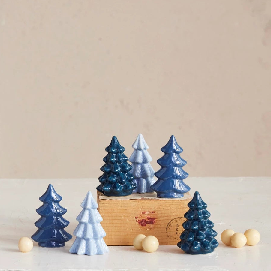 Blue Mini Stoneware Tree