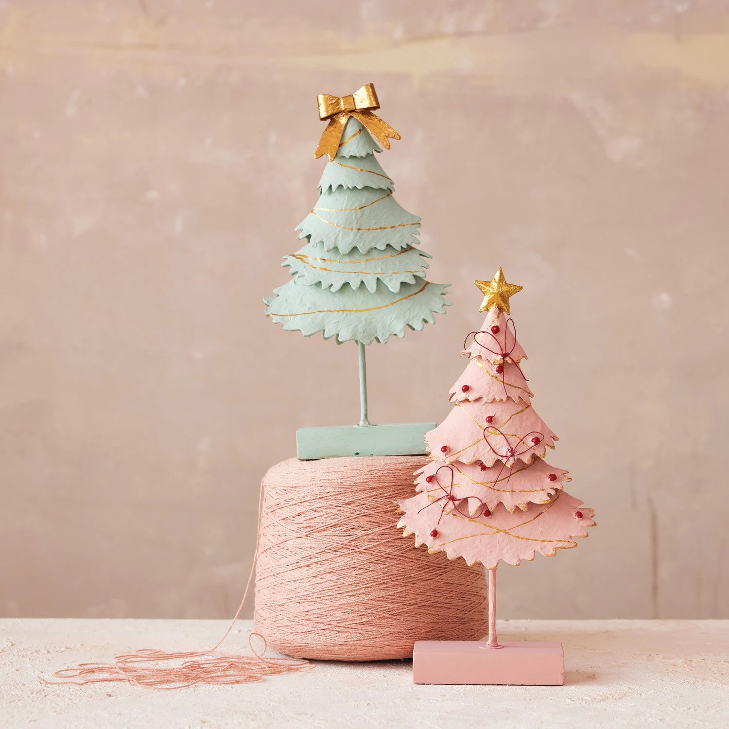 Metal Christmas Tree with Star and Bow