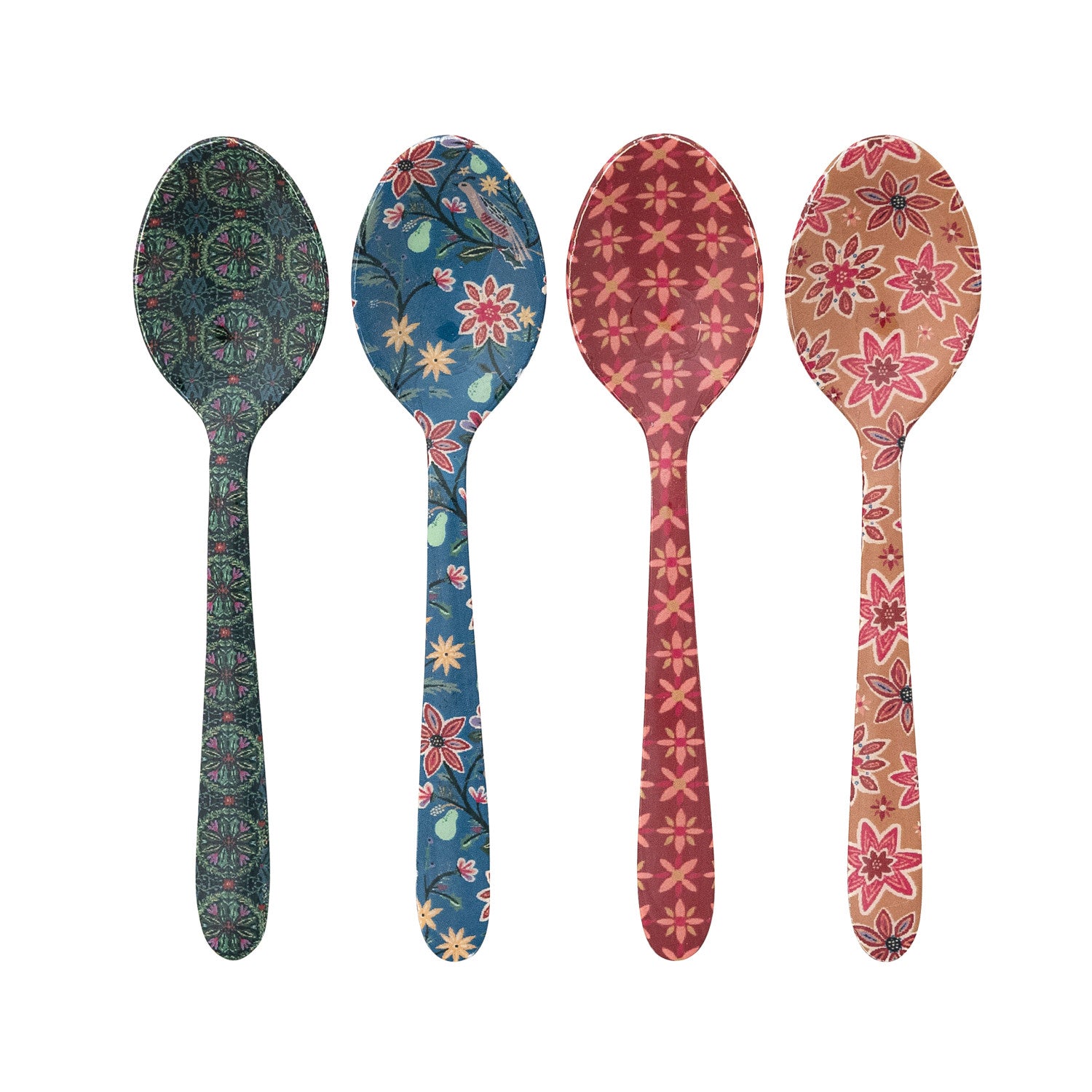 Enameled Stainless Steel Spoon with Patterns