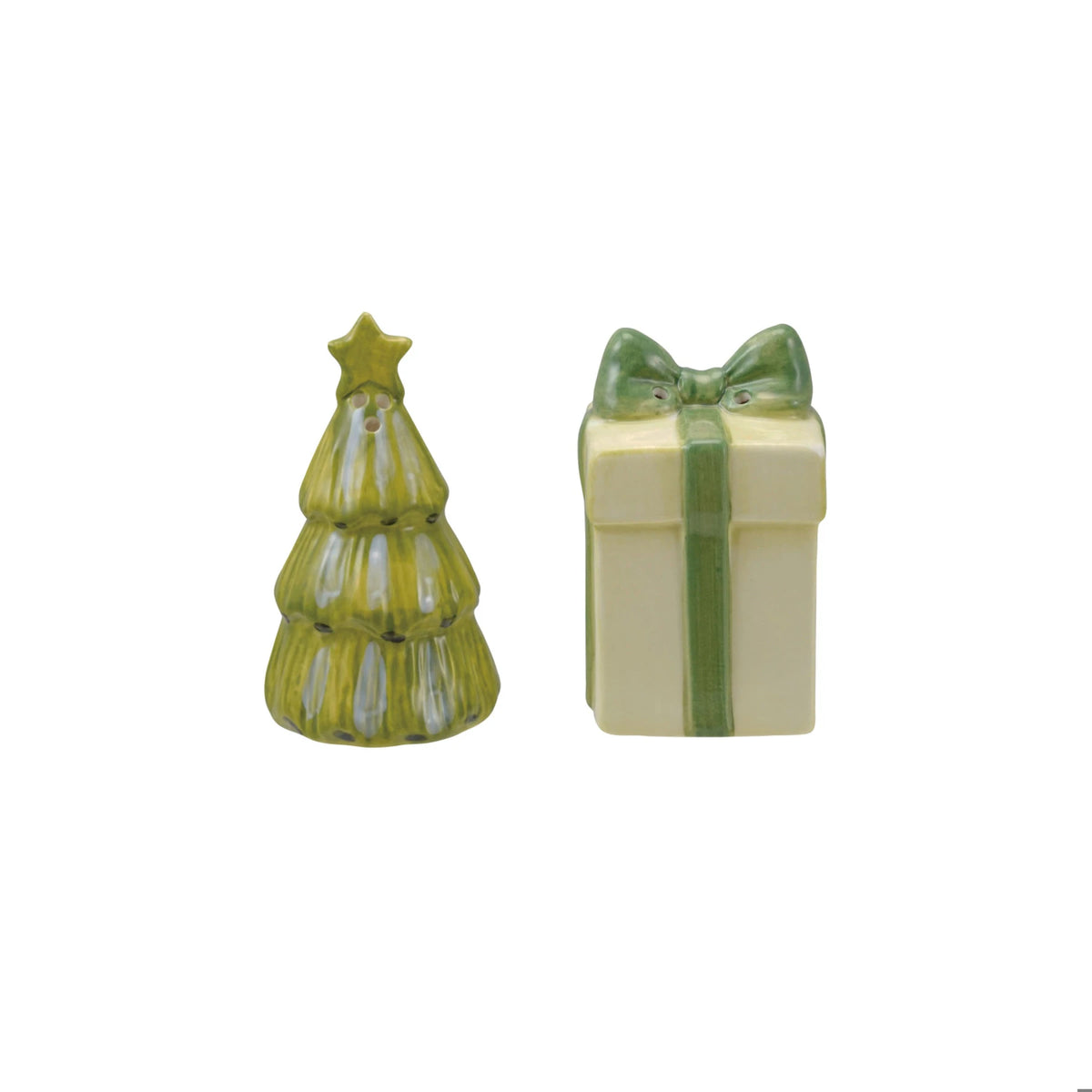 Gift & Tree Shaped Salt & Pepper Shakers