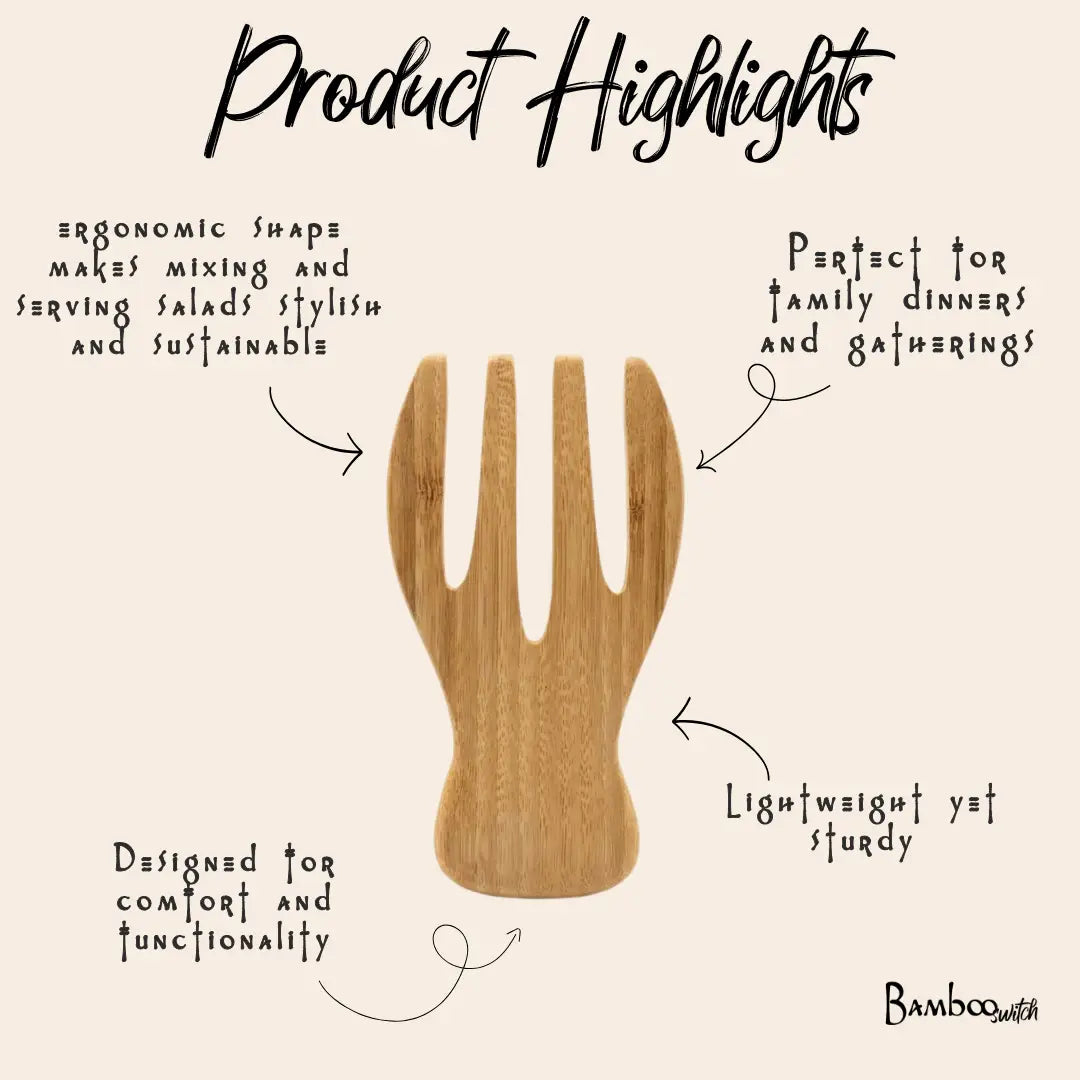 Bamboo Salad Hands Set