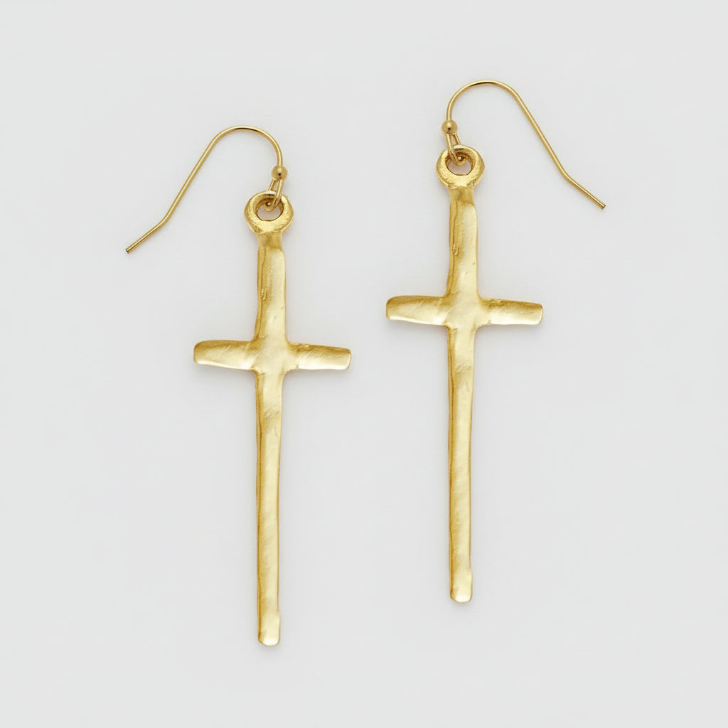 Tall Cross Earrings