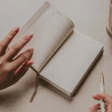 One Line A Day Fabric Journal - Tan