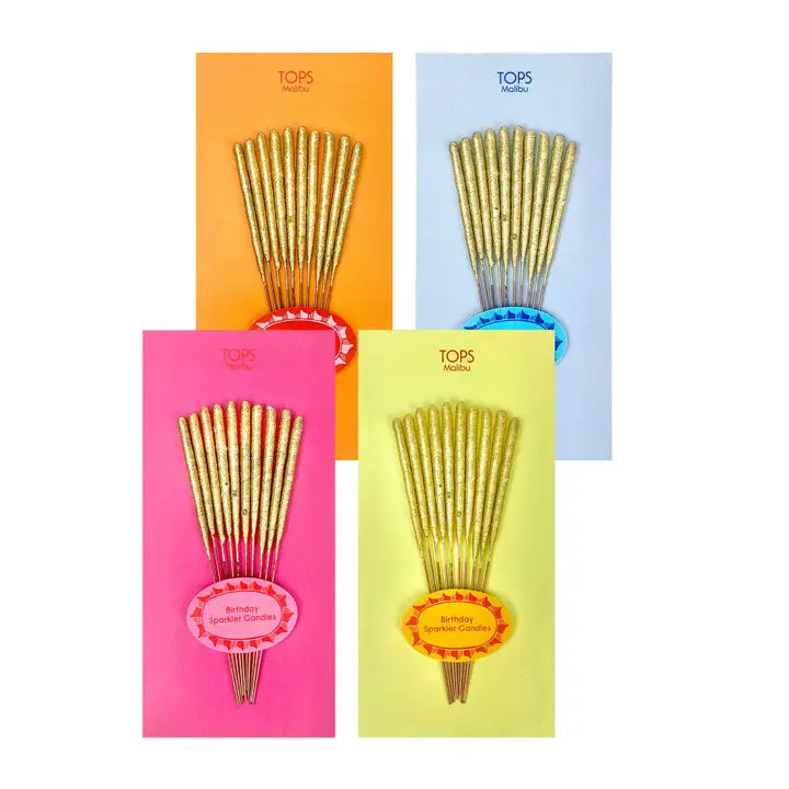 Mini 4" Gold Sparkler Candles -  Set of 10