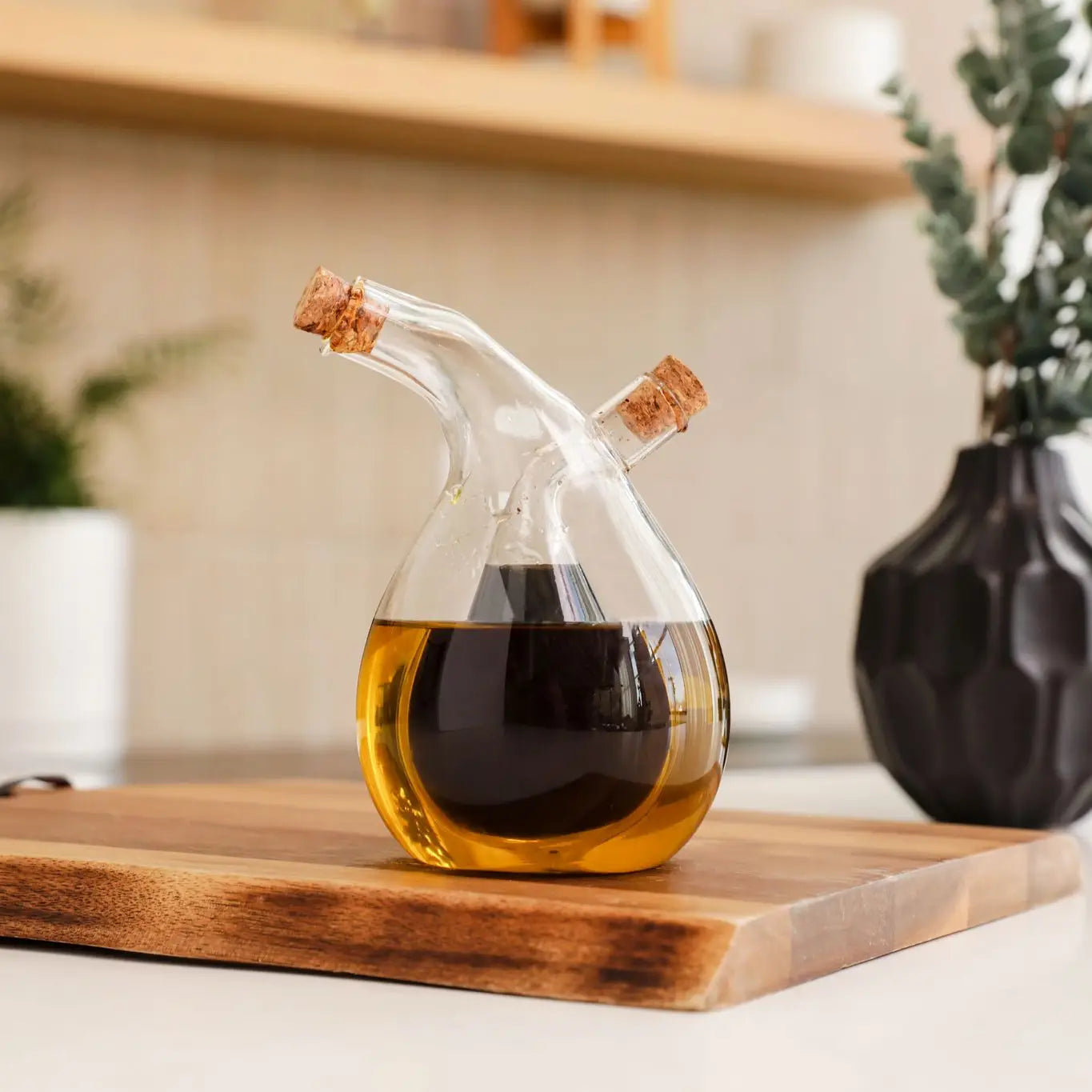 Glass Oil & Vinegar Cruet Dispenser