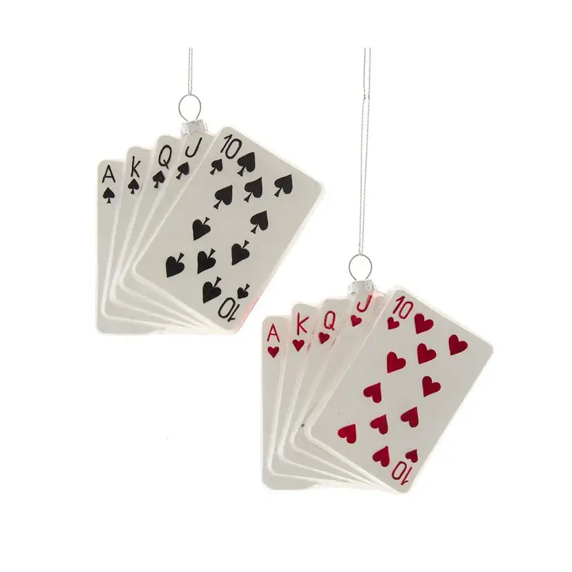 Glass Playing Cards Ornament