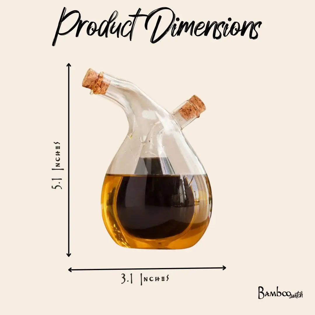 Glass Oil & Vinegar Cruet Dispenser
