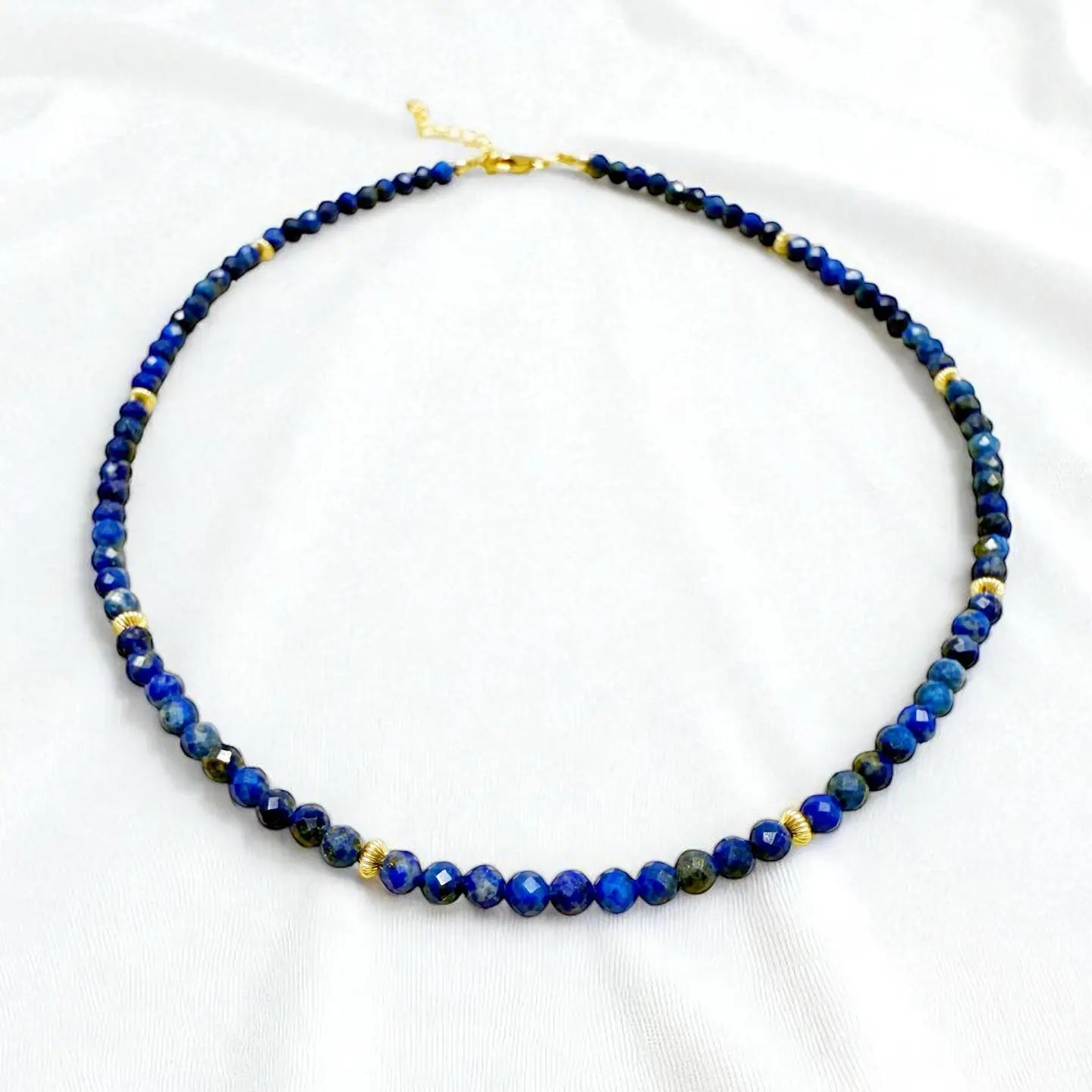 Rhodes Lapis Lazuli Gemstone Beaded Necklace