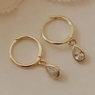 April Raindrop Dangle Hoops