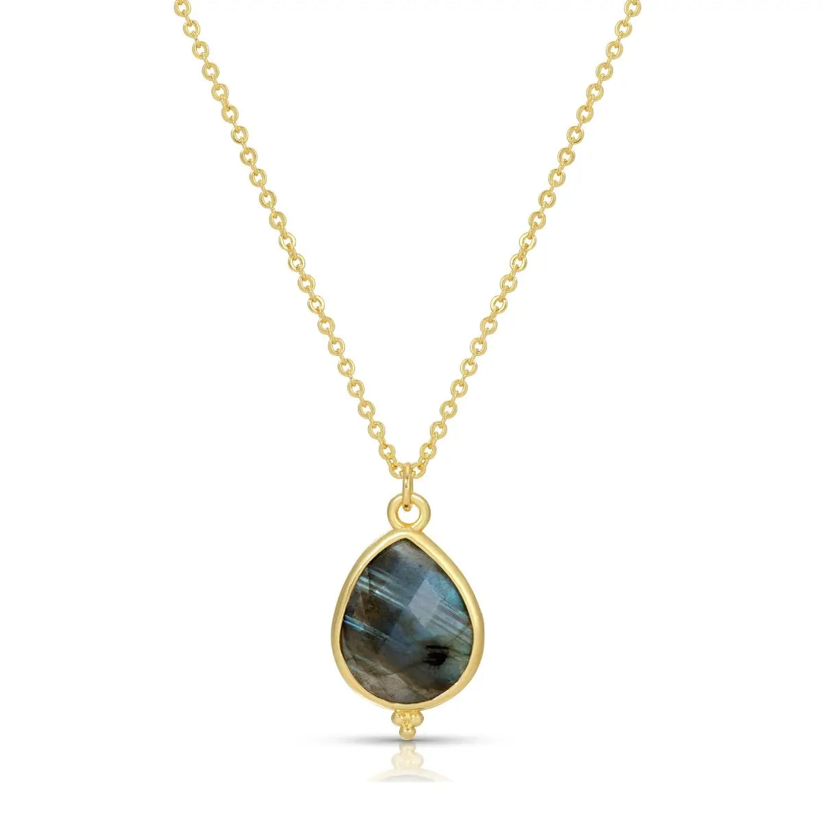 Teardrop Stone Pendant Necklace