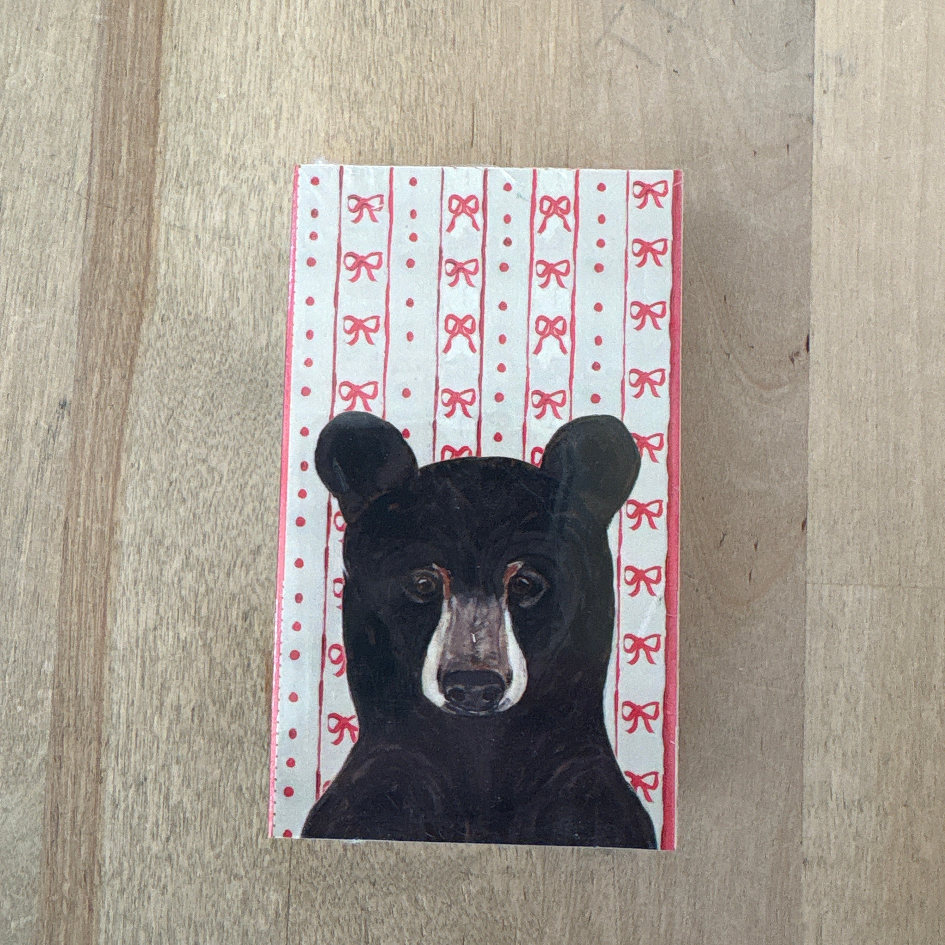 Safety Matches in Embossed Matchbox with Holiday Pattern & Animal