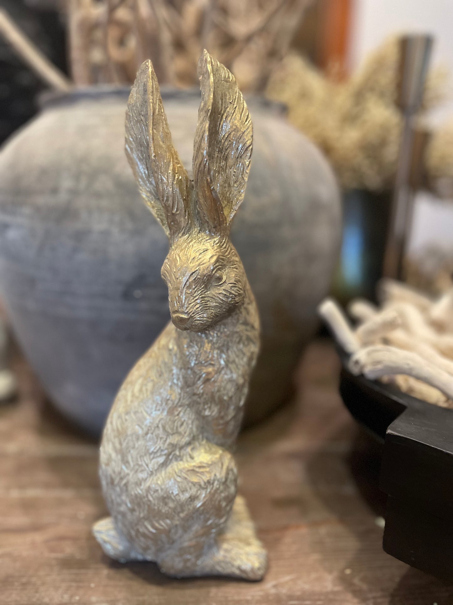 12.25" Gold Leaf Rabbit