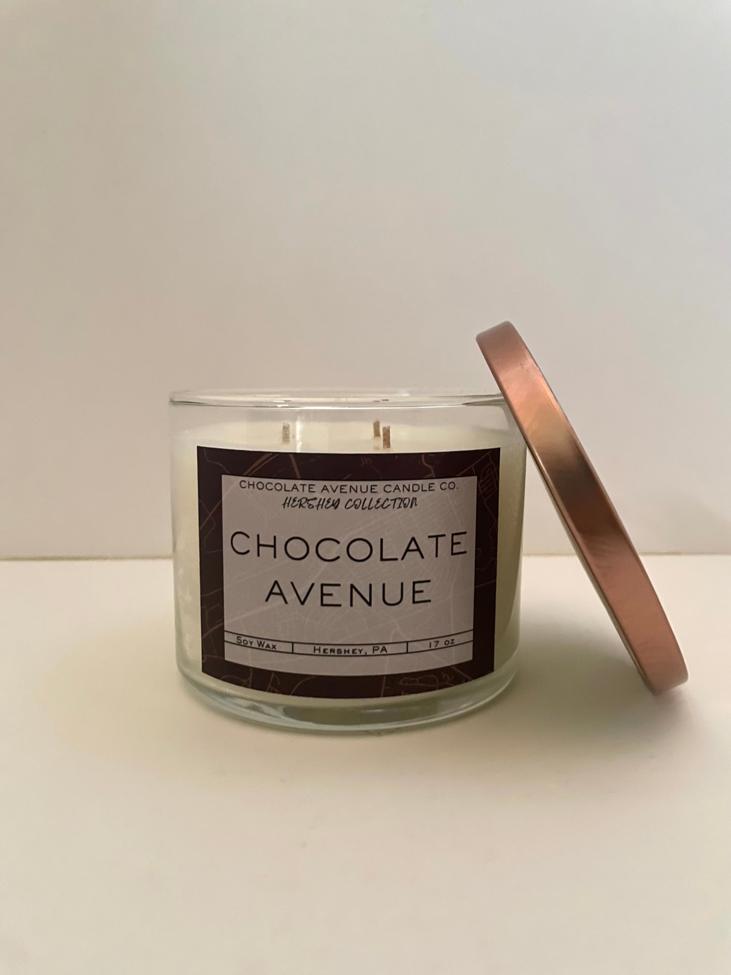 Chocolate Ave Candle - copper lid