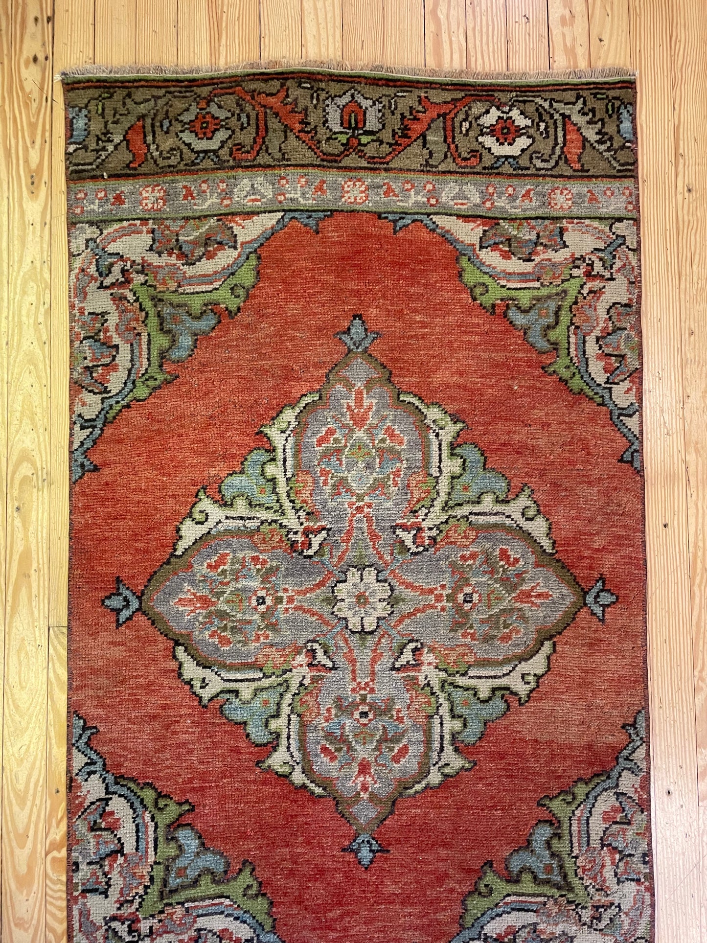 Red Green Blue Medallion  Runner Rug 33" x 140"