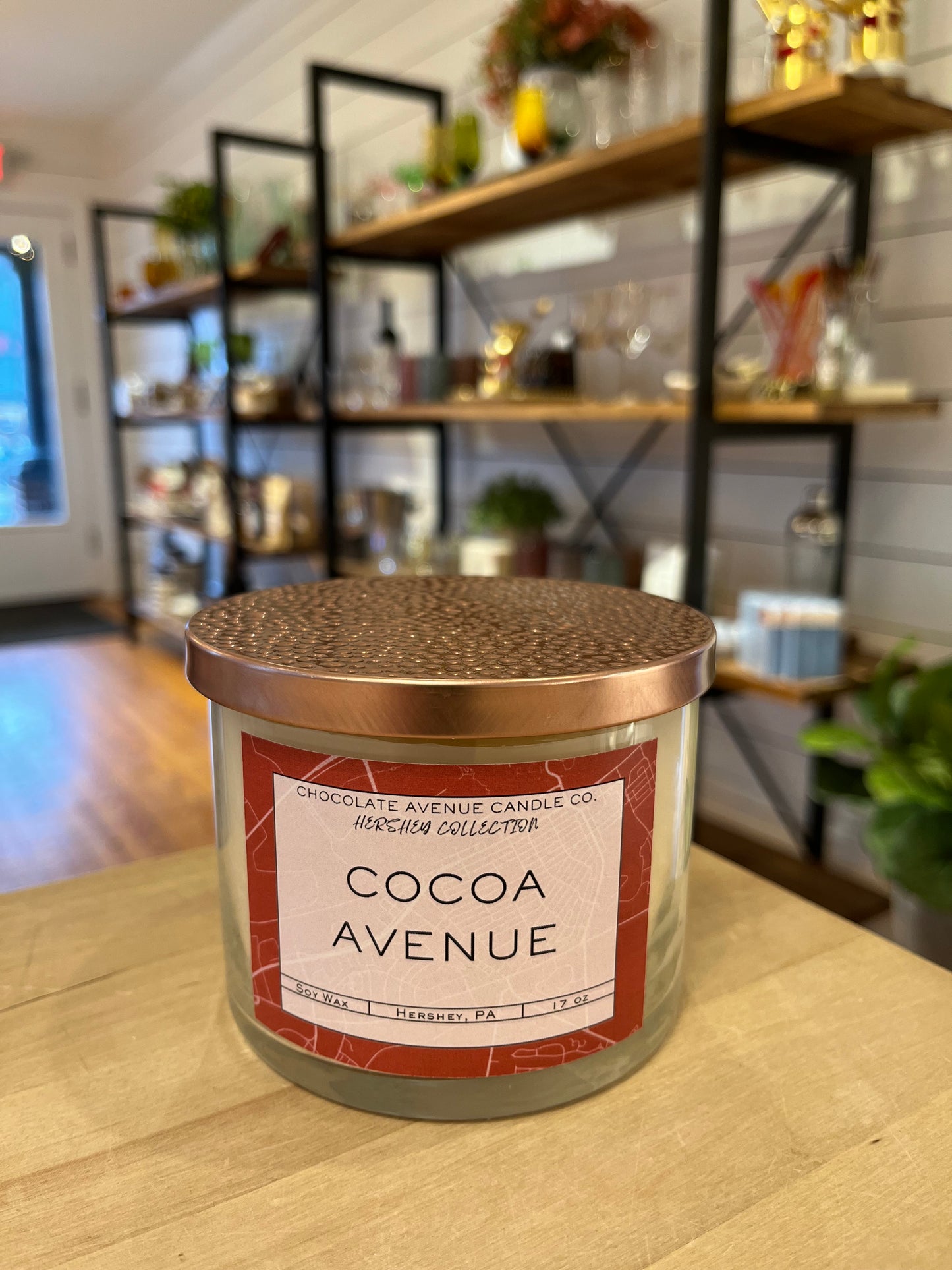 Chocolate Ave Candle - copper lid