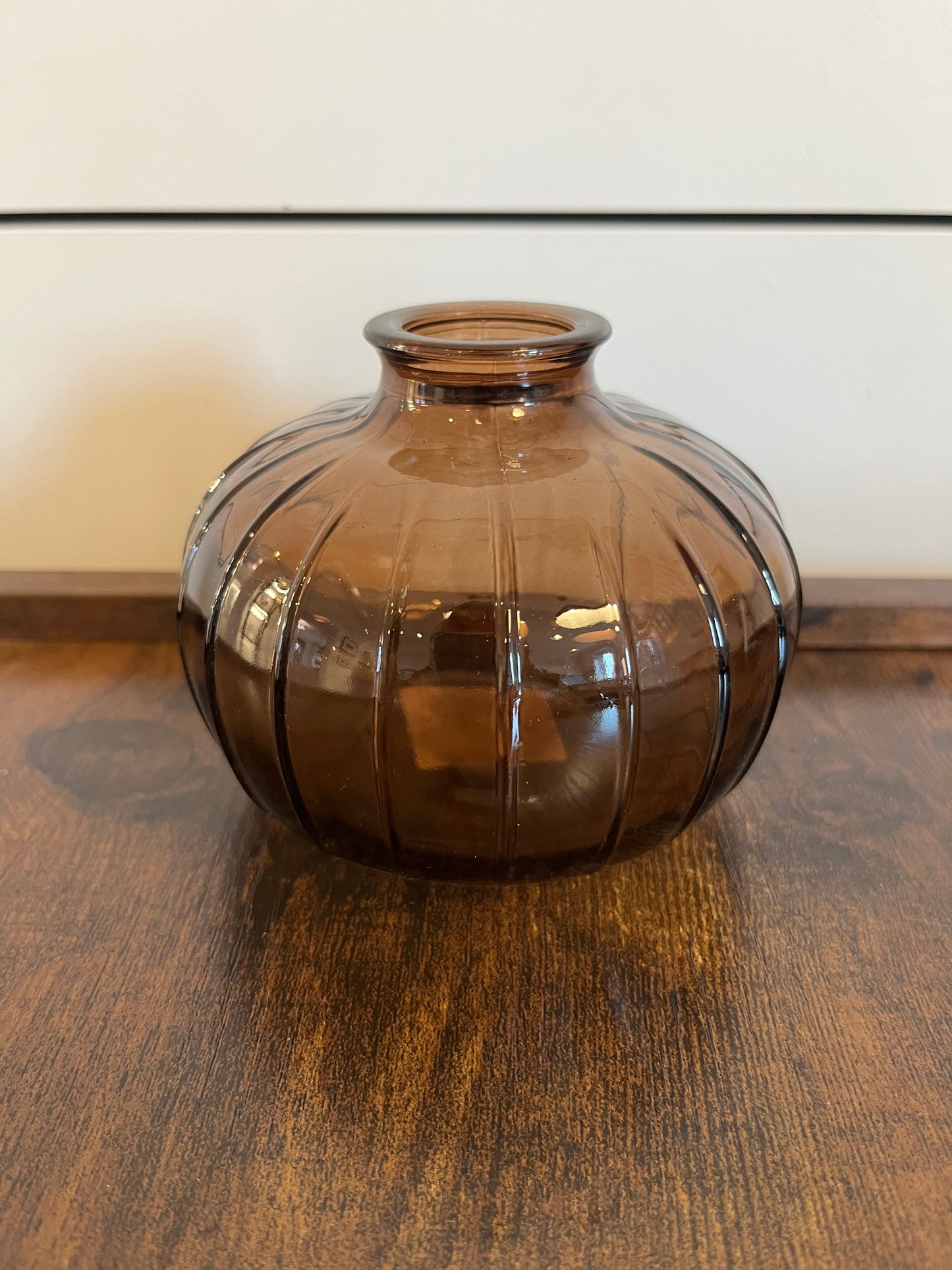 Amber Glass Vase - 3.5"