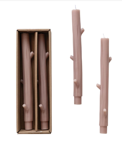 Unscented Twig Shaped Taper Candles