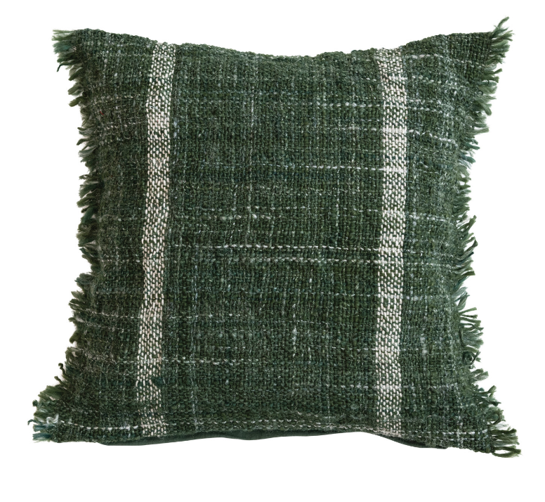 Pillow - 18" green stripe