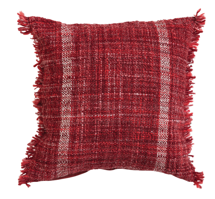 Pillow - 18" red stripe