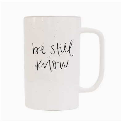 Be Still and Know Coffee Mug, Speckled