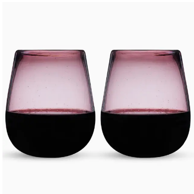 Rosado Recycled Glass Stemless Wine Glasses