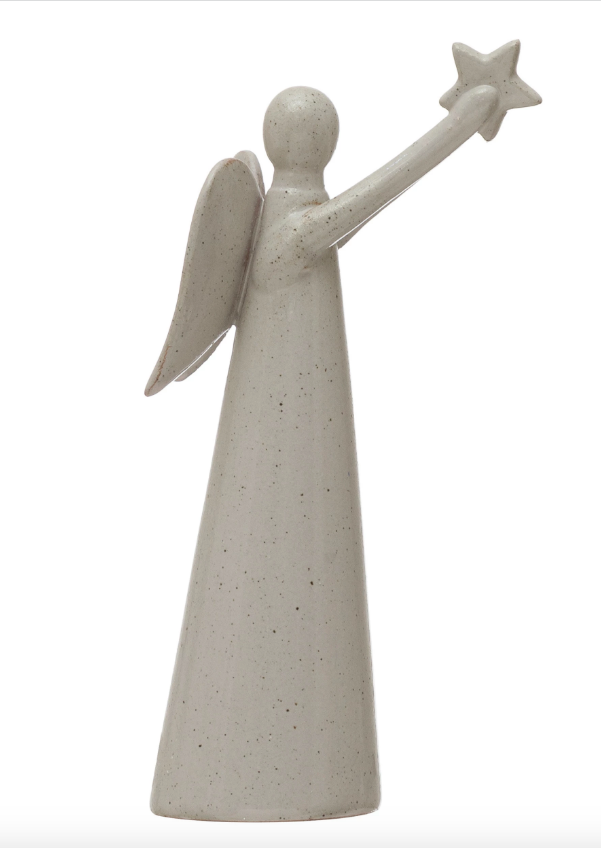 Stoneware Angel with Star