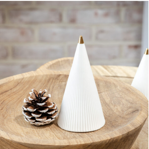 WHITE CERAMIC SPIRAL TREE