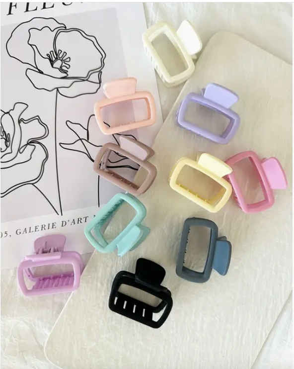 Matte Rectangular Hair Claw - Cupo Pastel