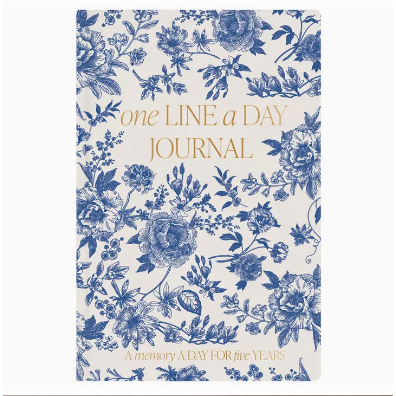 Blue Delft One Line A Day Fabric Journal