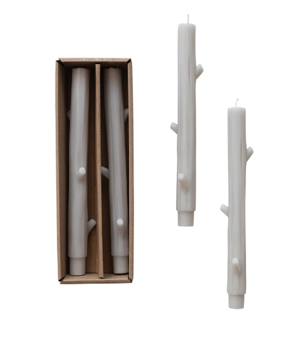 Unscented Twig Shaped Taper Candles