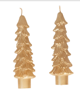 Unscented Tree Shaped Taper Candles, Set of 2 - small