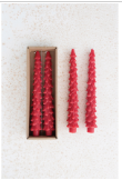 Unscented Tree Shaped Taper Candles, Set of 2