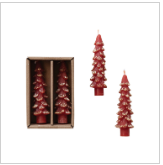 Unscented Tree Shaped Taper Candles, Set of 2 - small