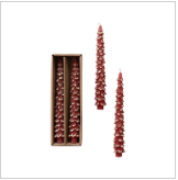 Unscented Tree Shaped Taper Candles, Set of 2