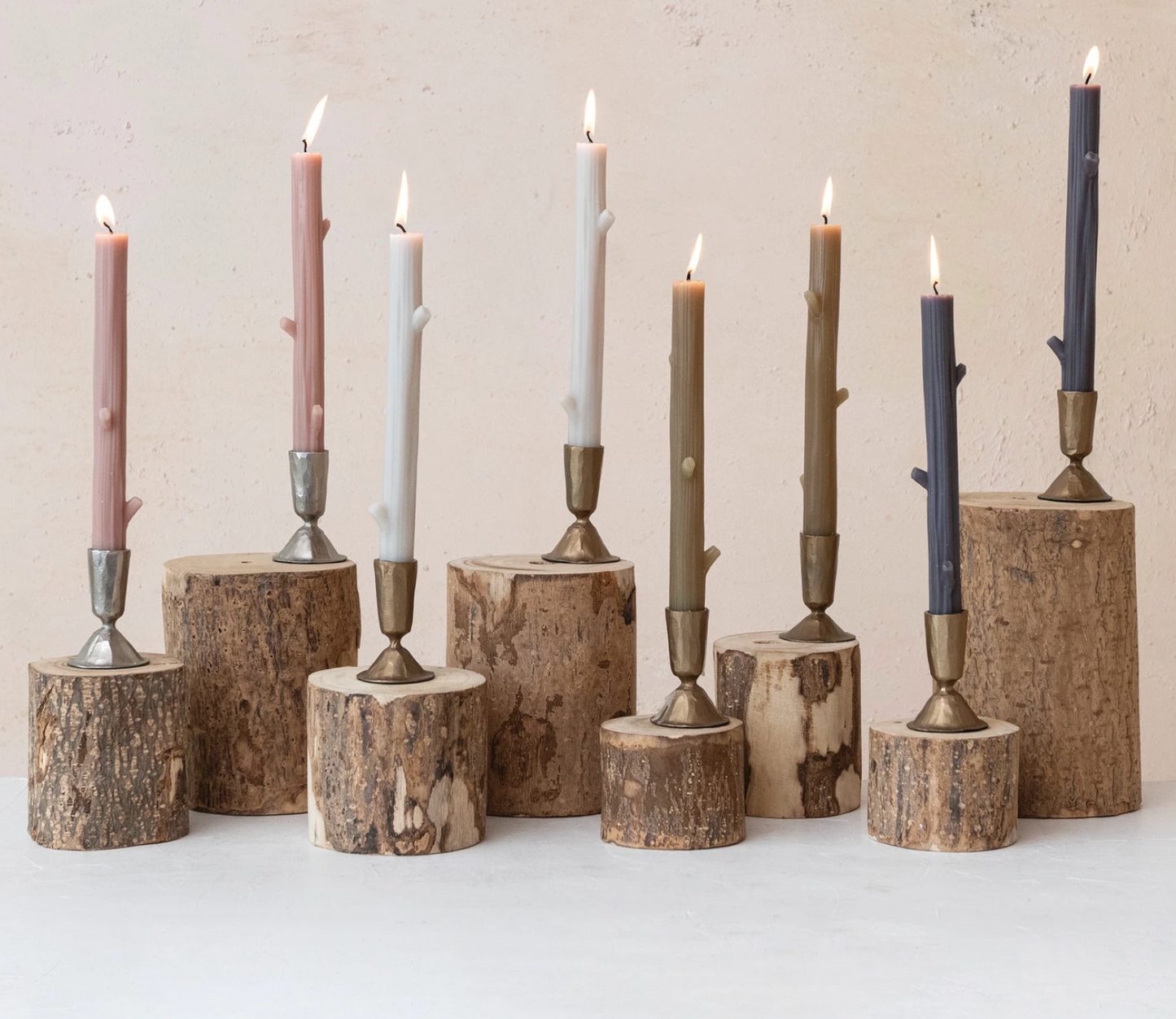 Unscented Twig Shaped Taper Candles