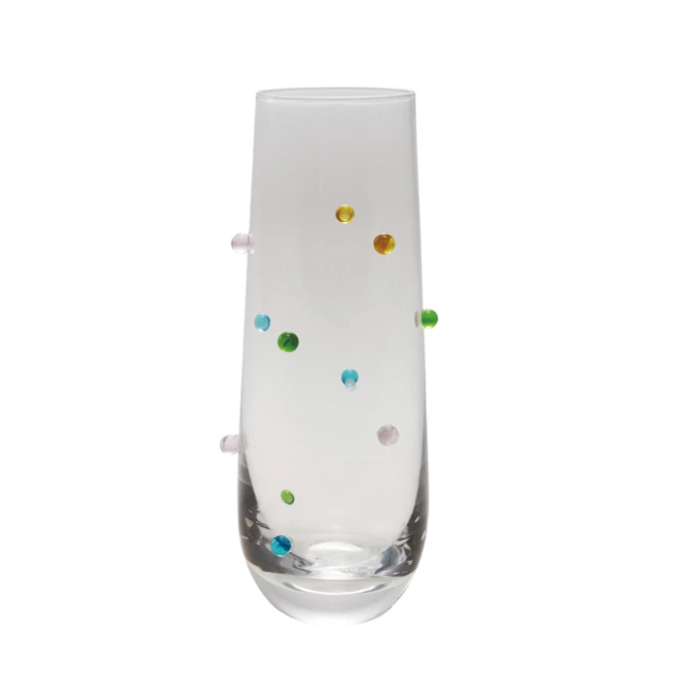 Handmade Drinking Glass with Raised Dots