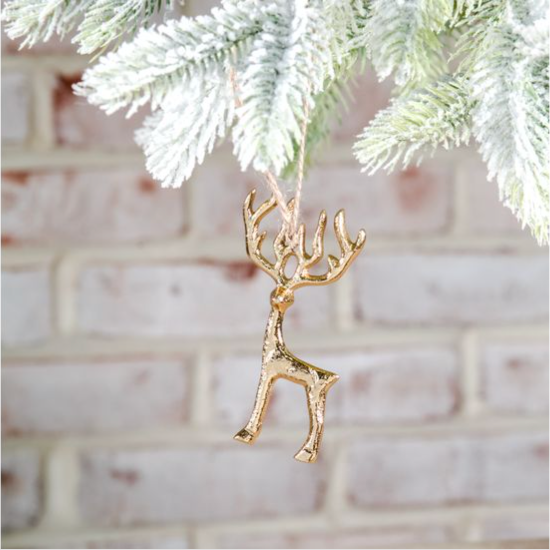 Gold Reindeer Ornament