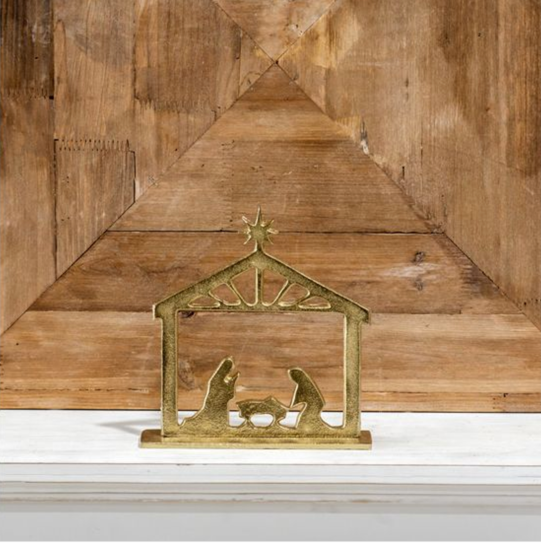 Gold Table Top Nativity