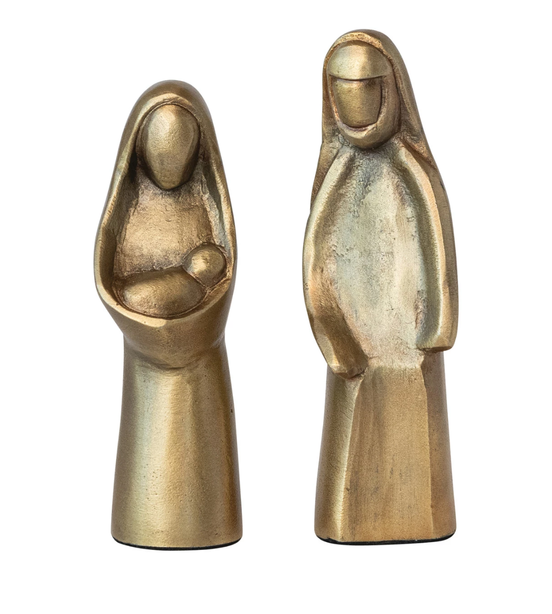Holy Family, Antique Gold Finish, Set of 2