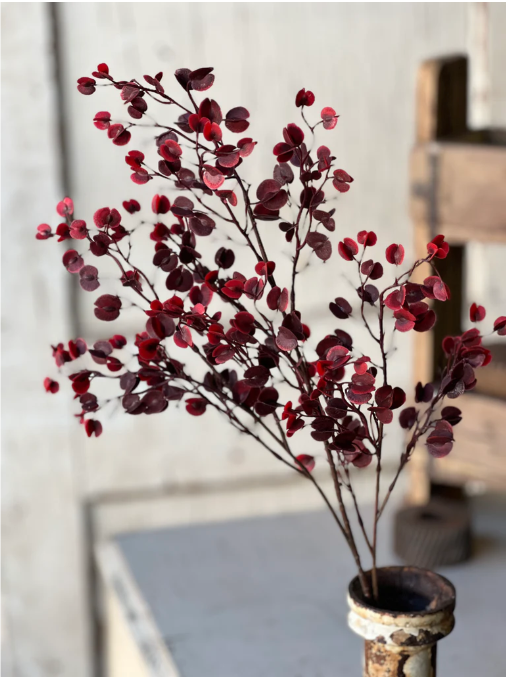 Rushing Red Leaves Spray